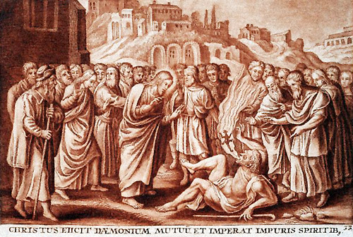 Le Christ chassant le démon du corps d’un homme (17 ième siècle)